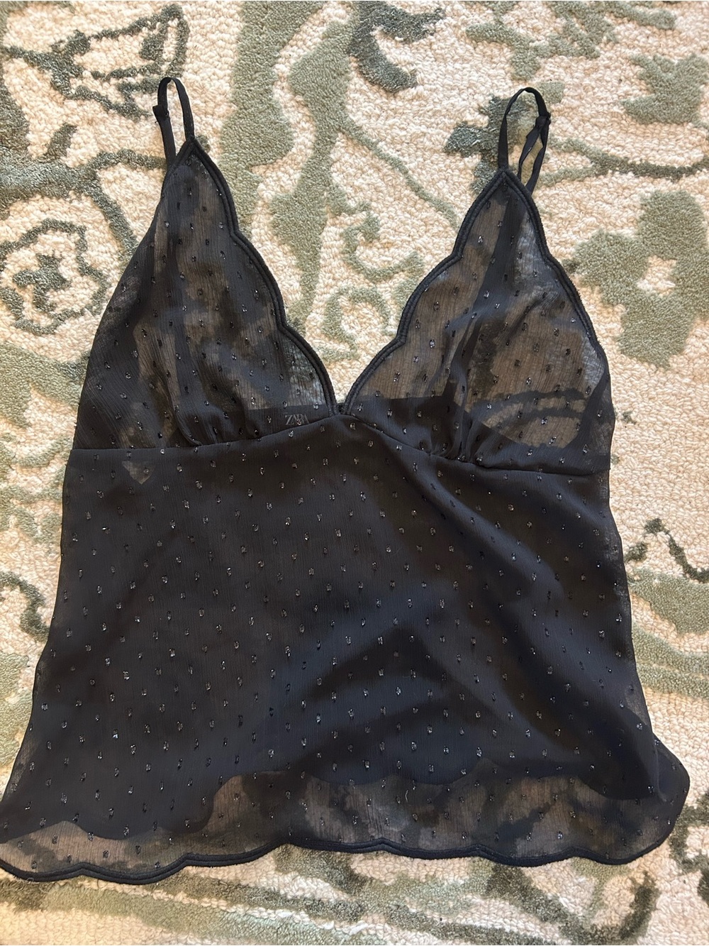 Zara Sheer Sparkle Top